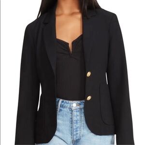 BB Dakota by Steve Madden Black Blazer With Gold Buttons